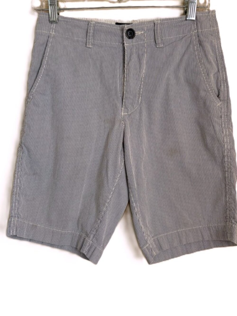 American Eagle Outfitters Blue & White Pinstripe Chino Shorts Women’s Size 26 Co